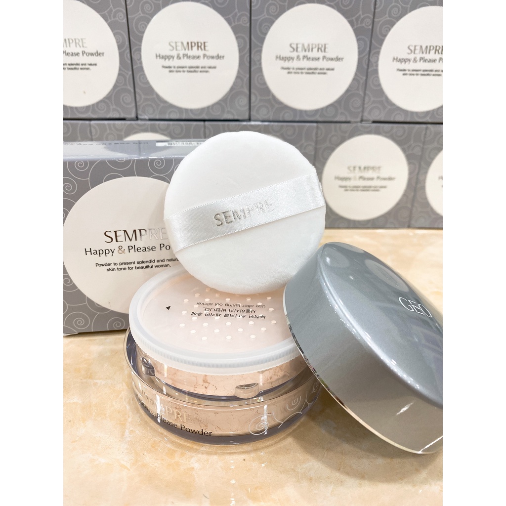 Phấn Phủ Kiềm Dầu - Dạng Bột - GEO SEMPRE Happy &amp; Please Powder Hàn Quốc