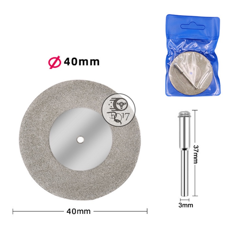 BỘ 2 MÓN 1 CÁN 3MM + LƯỠI CẮT MÀI ĐA NĂNG  ĐƯỜNG KÍNH 40 50 60 MM TÙY CHỌN ,dùng để cắt inox, nhựa, thủy tinh, gỗ,..