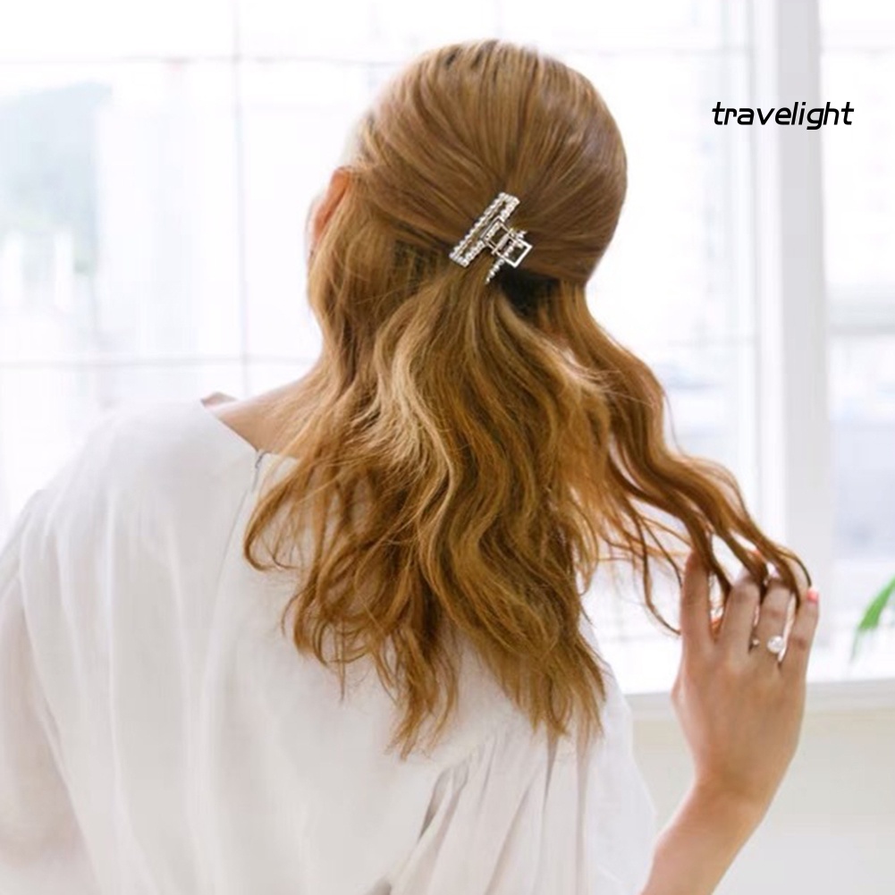 Kẹp Tóc Đính Ngọc Trai Giả Họa Tiết Hình Học/Trái Tim Xinh Xắn Cho Bé Gái