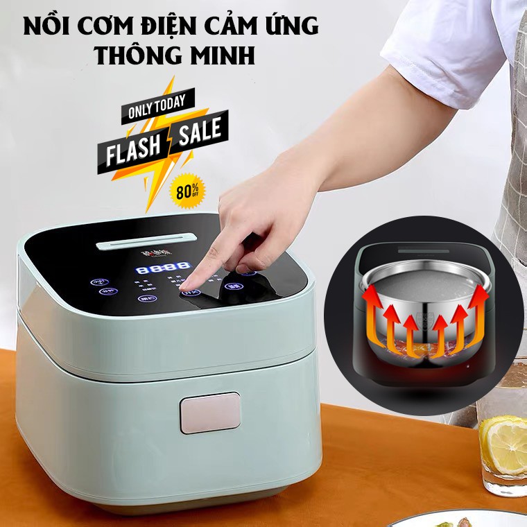 [HÀNG NỘI ĐỊA] Nồi cơm điện cảm ứng thông minh, nồi cơm điện mini đa năng 2,6L cao cấp - Dùng cho 2-5 người ăn !