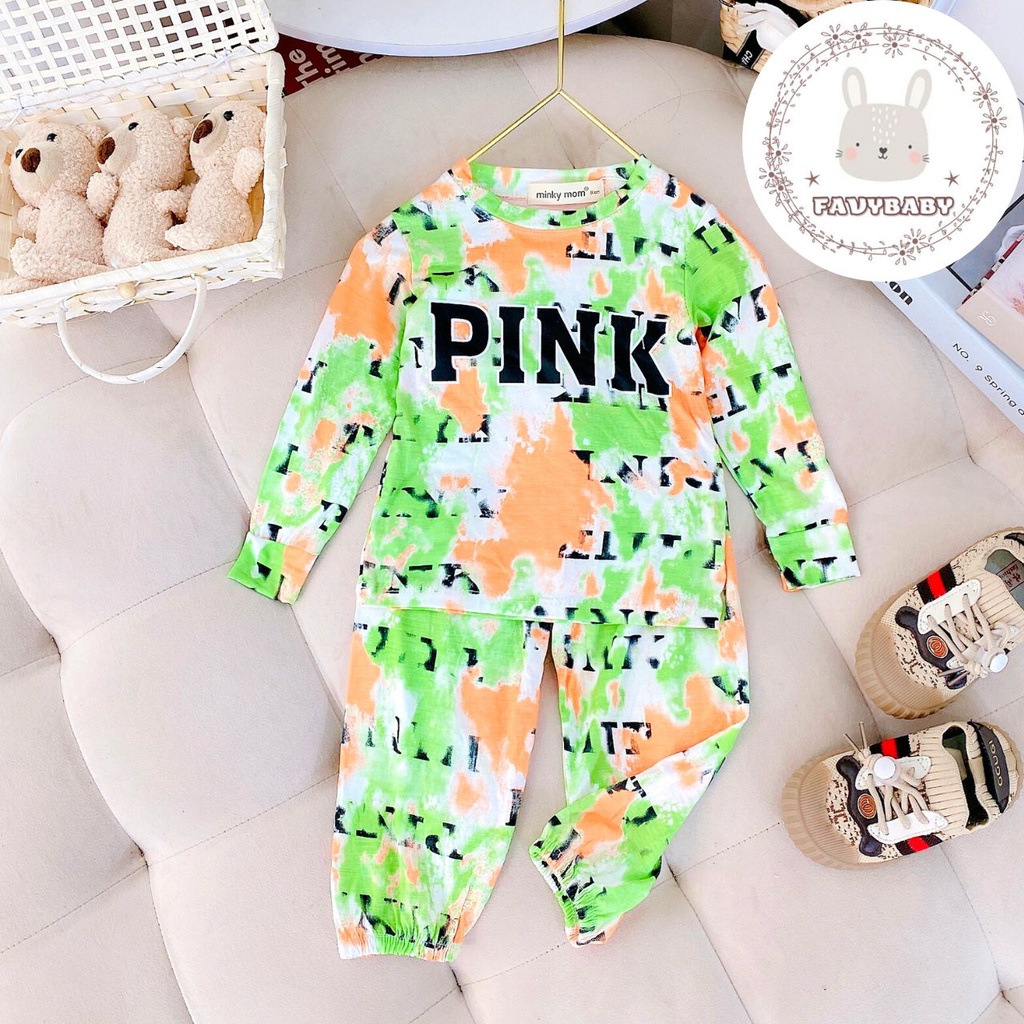 Bộ Dài Tay Quần Alibaba MINKY MOM Chính Hãng Bé Trai Bé Gái Thun Lạnh Thương Hiệu Sang Chảnh 0 1 2 3 4 5 Tuổi - Favybaby