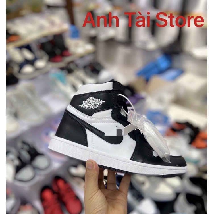 (Tặng ful bok + vớ + quà) Giày thể thao sneakers nam nữ cổ cao đen trắng GI 813
