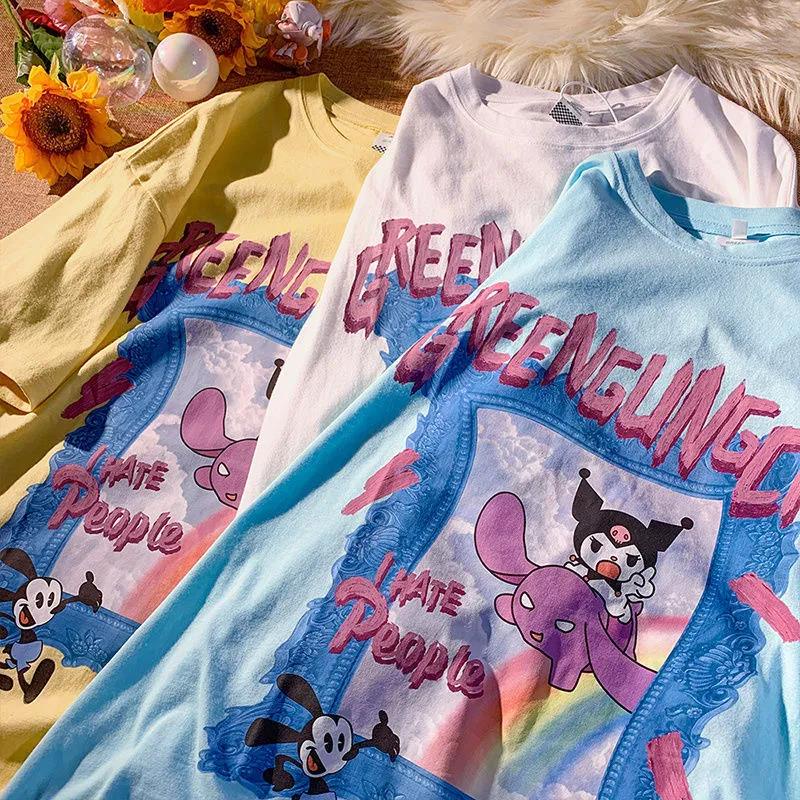 NRVP Áo Thun 100% Cotton Dáng Rộng Thời Trang Hàn Quốc Cho Nữ