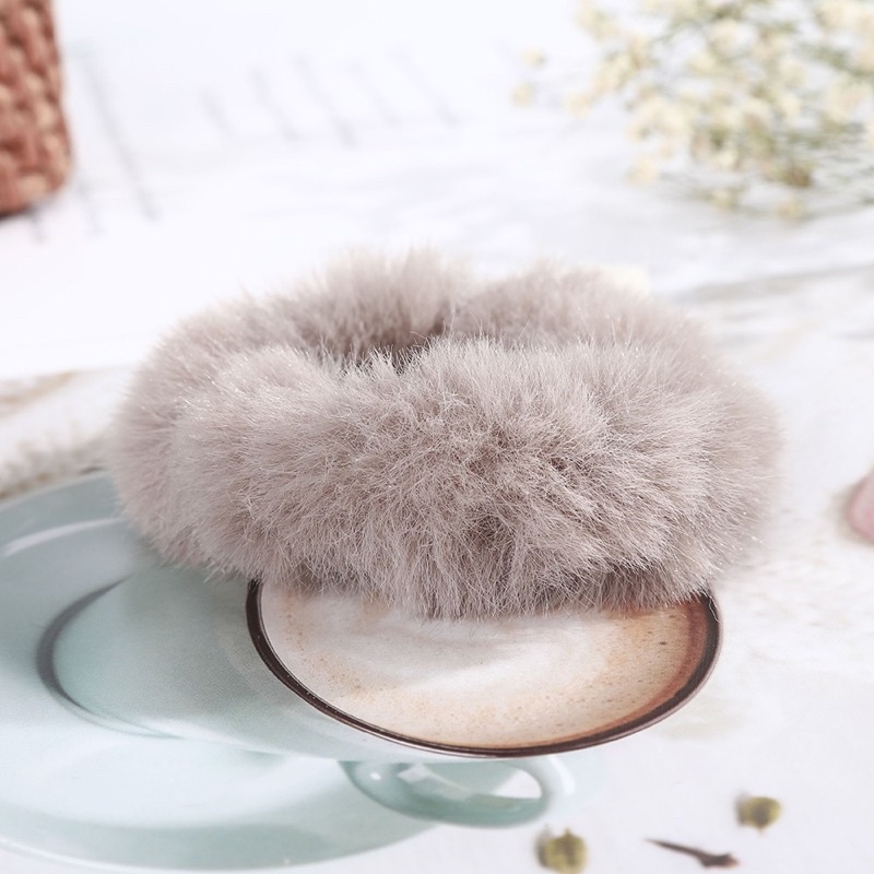 Dây cột tóc cao su đính tai thỏ nhung dễ thương cho nữ