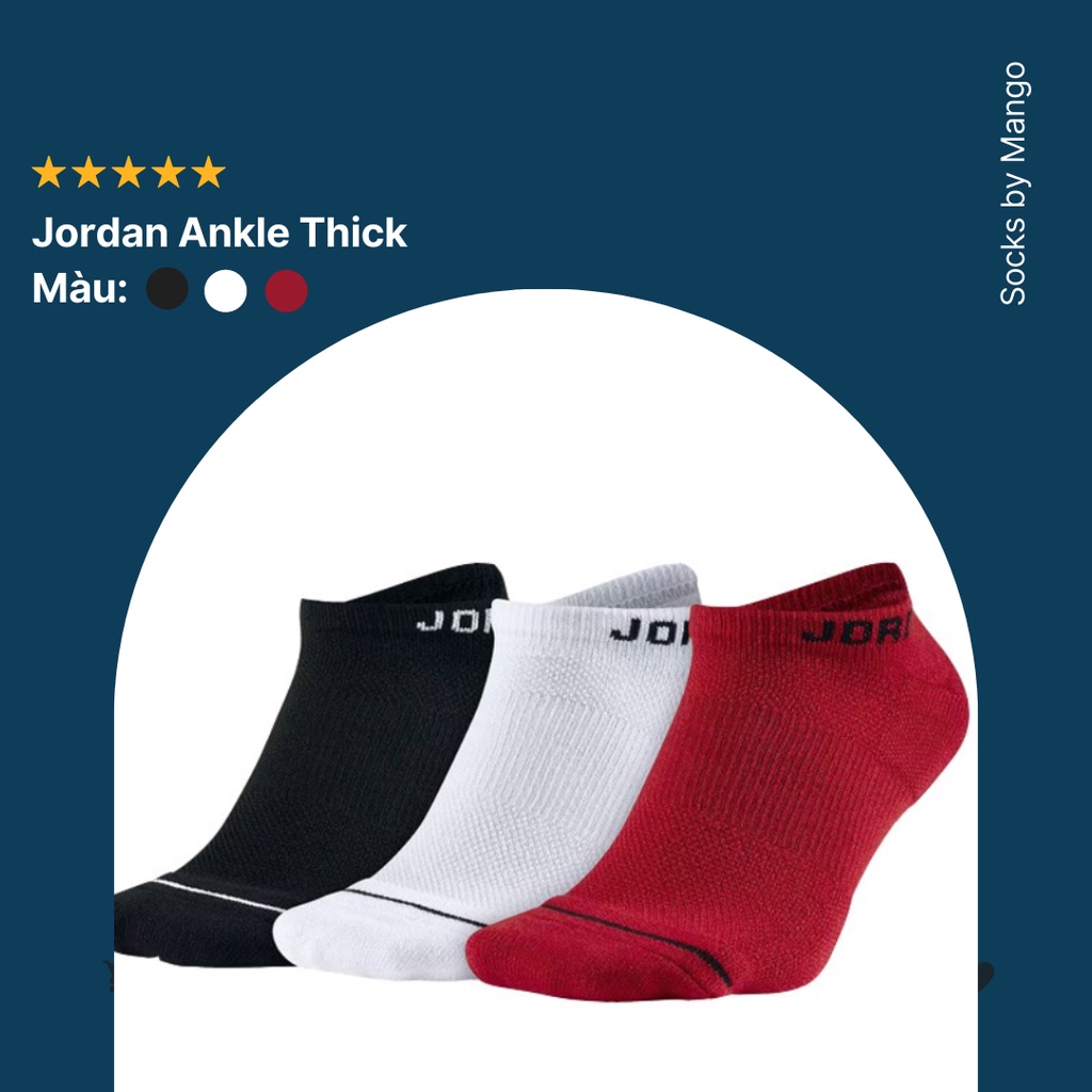 Tất bóng rổ Jordan Ankle Thick