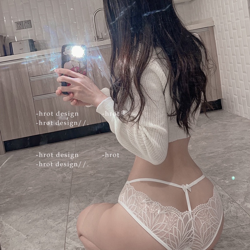 Quần lót ren nữ sexy xuyên thấu cao cấp, Lingerie dây sườn mỏng cạp thấp khoét eo gợi cảm | IBRA'S STORE i74