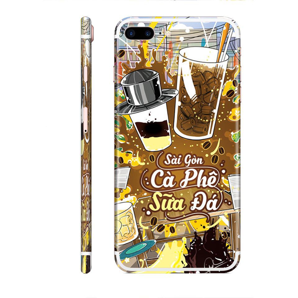 Miếng dán skin hình Sài Gòn Cà Phê Sữa Đá (Mã: Chib010) cho iPhone ( có đủ mã máy )