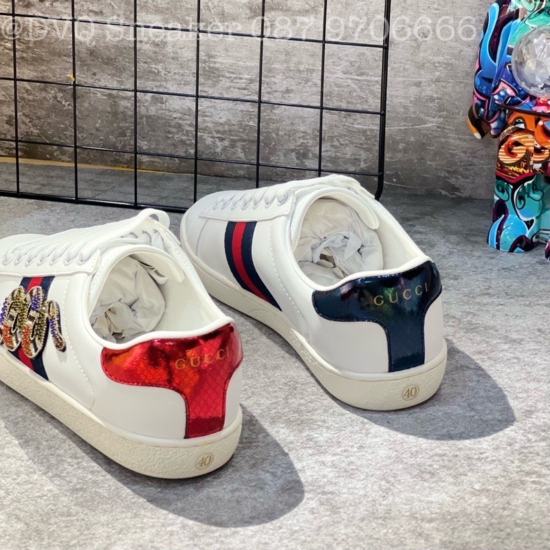 Giày thể thao Gucci rắn đính đá cao cấp nam nữ