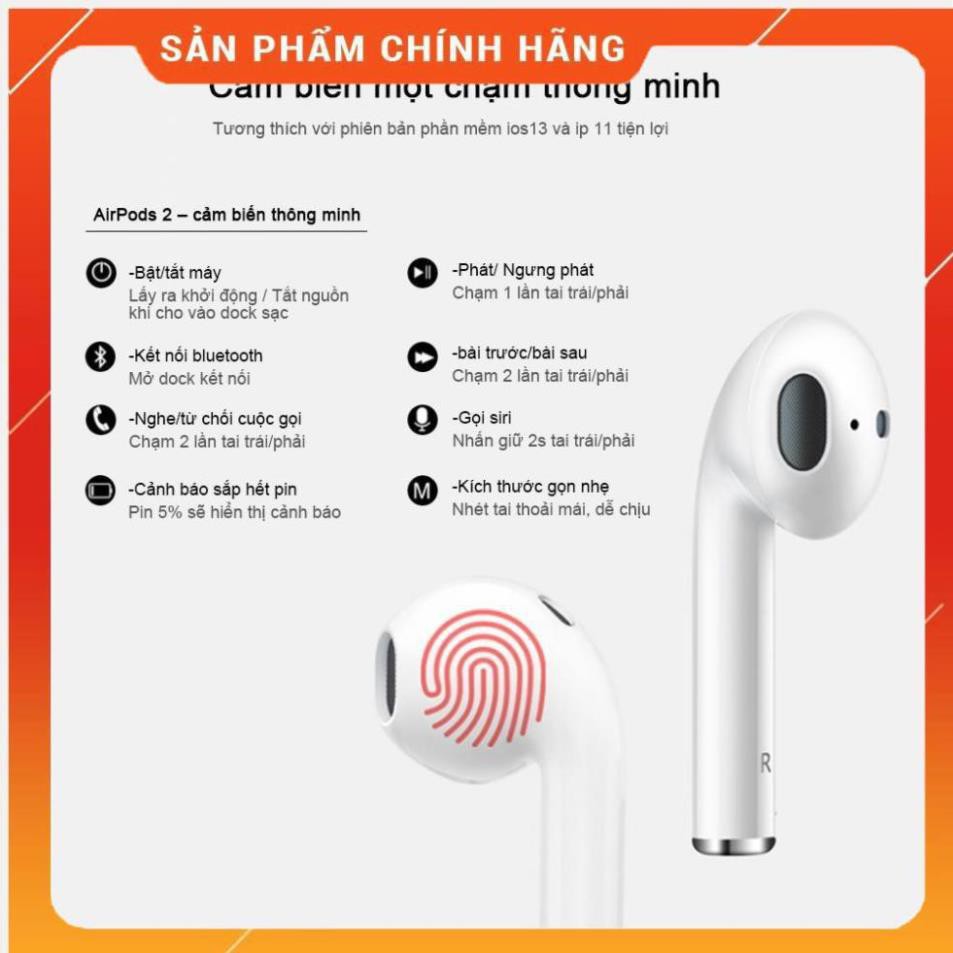 Air-pods 2️⃣ [Định Vị + Đổi Tên+Cảm ứng đa điểm], Airpod Bản Cao Cấp Bảo Hành 6 Tháng
