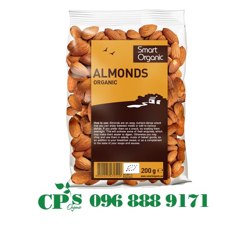 Hạnh nhân hữu cơ Smart Organic 200g