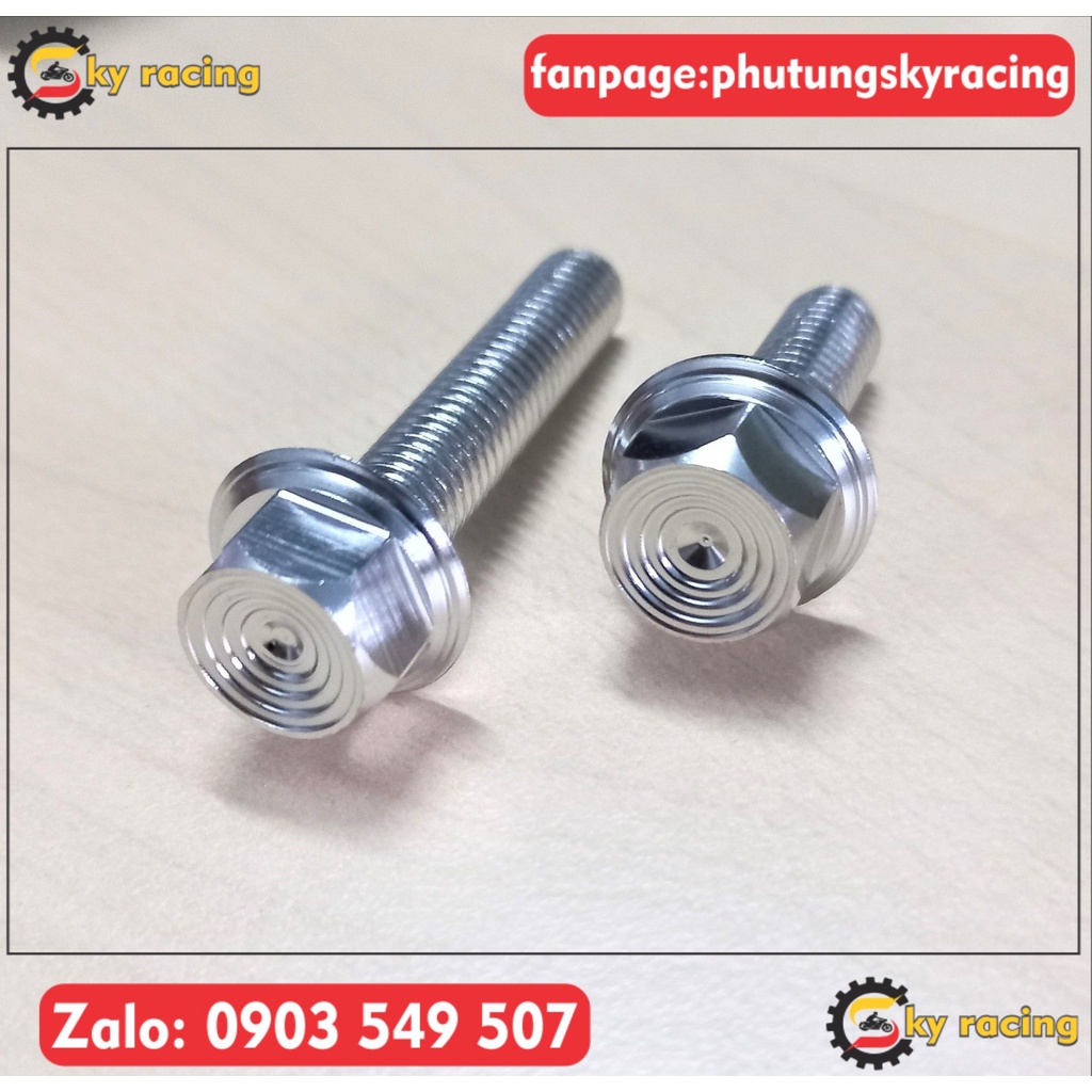 Ốc salaya inox 304 trụ thái v2 10li gắn nhiều vị trí trên xe