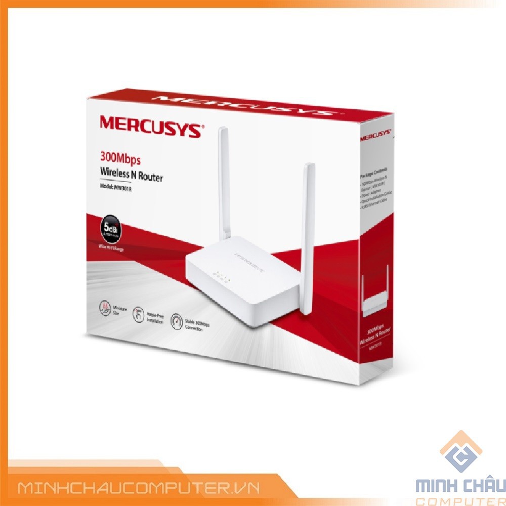 
                        Bộ Phát Sóng Wifi Mercusys MW 301R Chuẩn Tốc Độ 300Mbps - Chính hãng- Kich wifi,cục hút wifi,kích sóng wifi,
                    