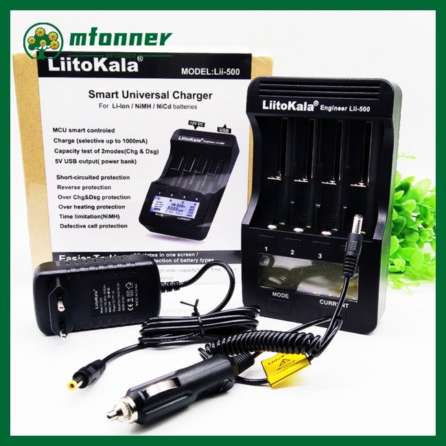 Bộ Sạc Pin liitokala lii-500 18650/26650 Có Màn Hình LCD Sạc Pin Lithium Chuyên Dụng