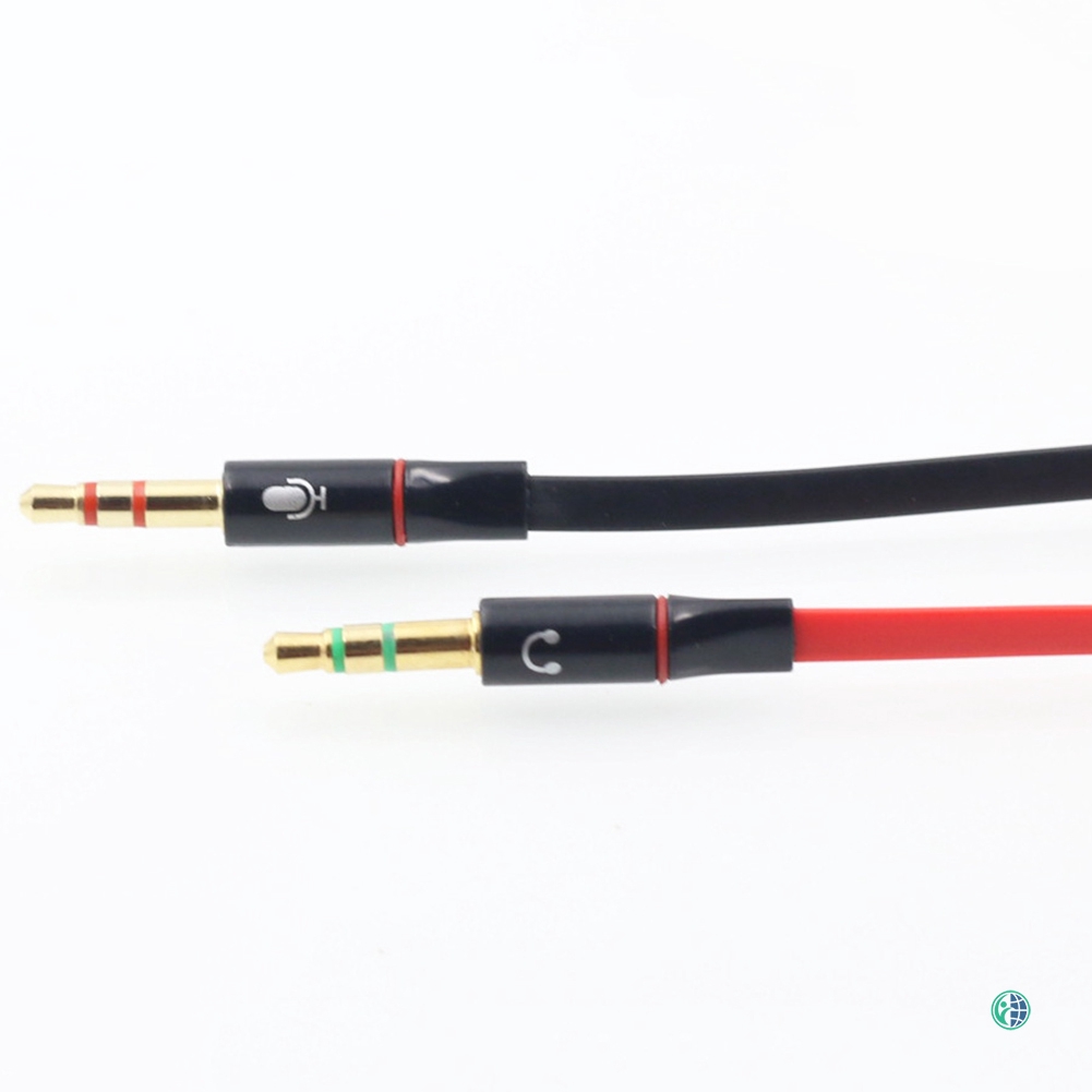 Cáp chia cổng chữ Y chuyển đổi từ giắc cắm cổng 3.5mm sang đầu cắm mic và audio