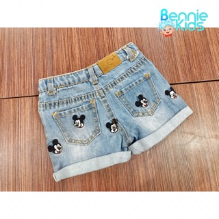 QUẦN SHORT JEANS ZARA MICKEY BÉ GÁI (9/12M)