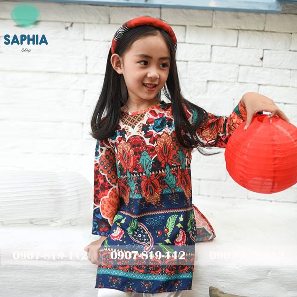 ÁO DÀI THỔ CẨM SIÊU XINH CHO BÉ