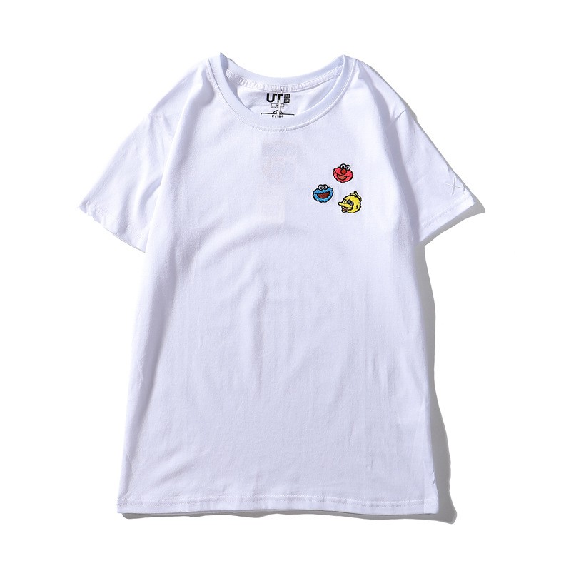 Áo Thun Tay Ngắn In Hình Uniqlo Kaws Sesame Street Dễ Thương Cho Nam Và Nữ