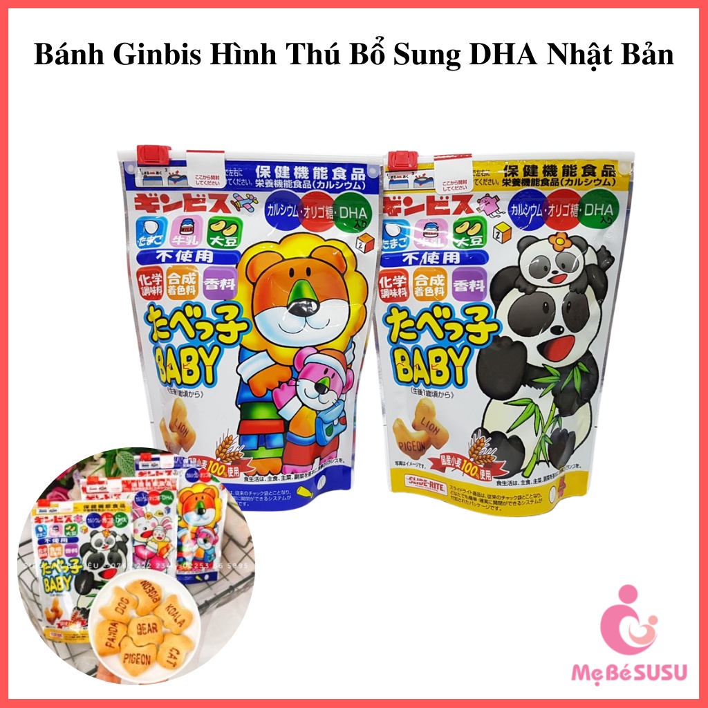 Bánh Ginbis Hình Thú Bổ Sung DHA Nhật Bản Cho Bé Ăn Dặm [DATE T9/2022]