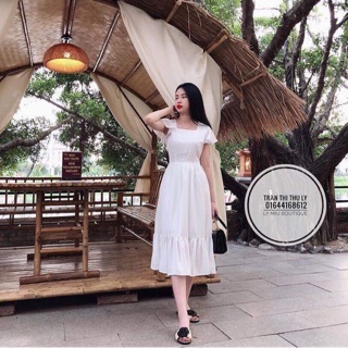 Đầm trắng đuôi cá