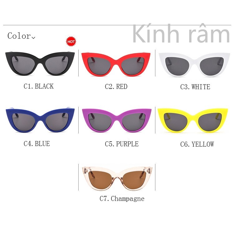 Kính mát mắt mèo sang trọng phong cách cổ điển