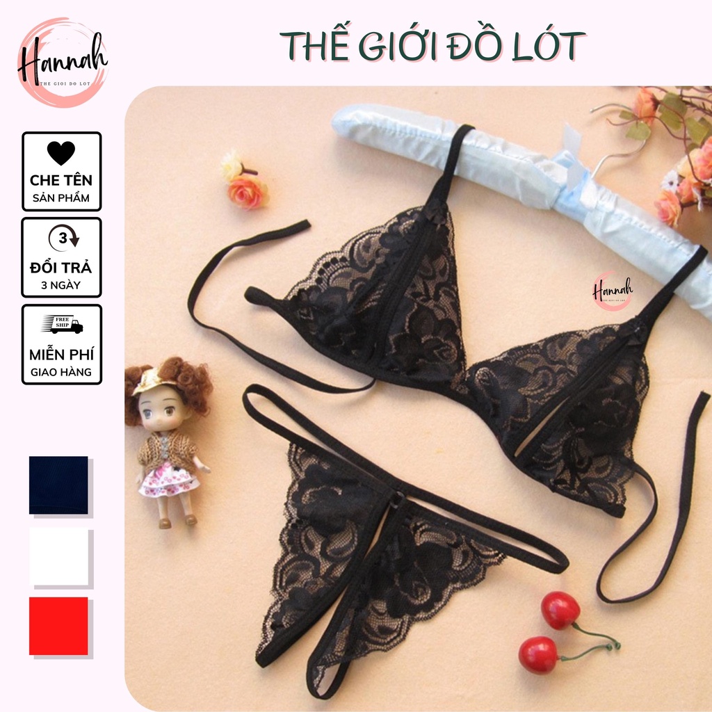 (Tặng kèm áo ) Quần lót lọt khe ren, quần lót nữ sexy - 2 mảnh quyến rũ cao cấp cho nữ HANNAH SECRET DL012 | BigBuy360 - bigbuy360.vn