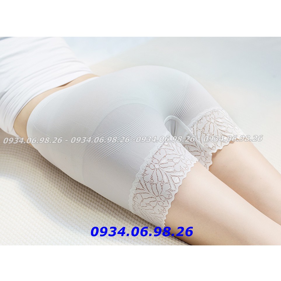 Quần lót mặc trong váy - Quần lót đùi nữ mặc đầm váy chất vải cotton 4 chiều cao cấp Màu TRẮNG ĐEN XÁM DA