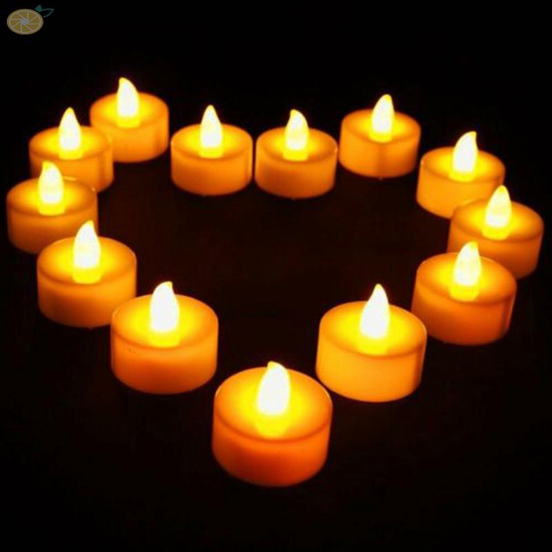 Candle Lights Outdoor Lights Decoration Votive Artificial Christmas Bedroom Flameless Tealights Battery Durable
