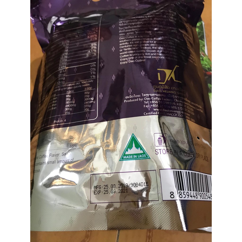 Dao Coffee, 2in1 LATTE( không đường), 360g(20 gói) | BigBuy360 - bigbuy360.vn