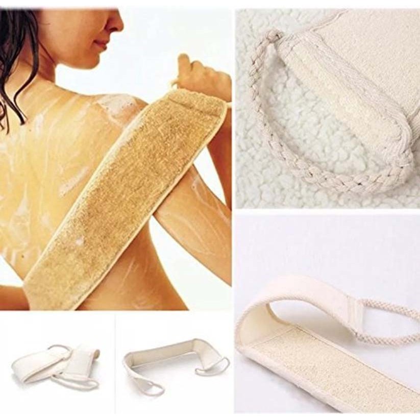 Soft Exfoliating Loofah Back Strap Bath Shower Massage Spa Scrubber Sponge Body Skin Health Cleaning