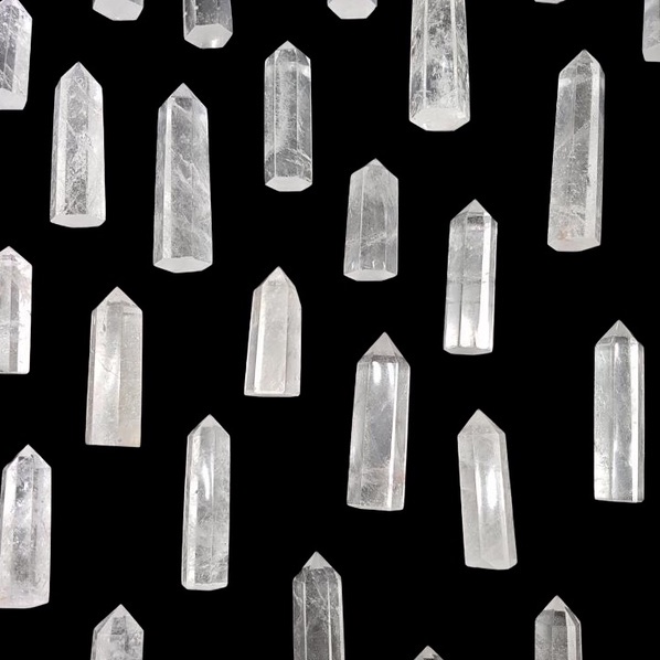 Trụ Thach Anh Trắng Clear Quartz Tự Nhiên dùng trong Tarot, Reiki