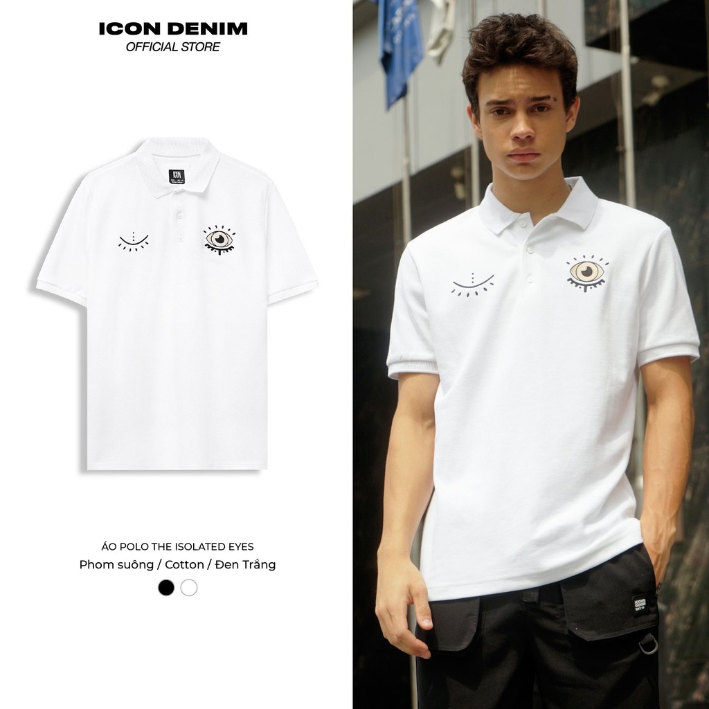 Áo Polo Nam Trơn Tay Ngắn ICON DENIM The Isolated Eyes | BigBuy360 - bigbuy360.vn
