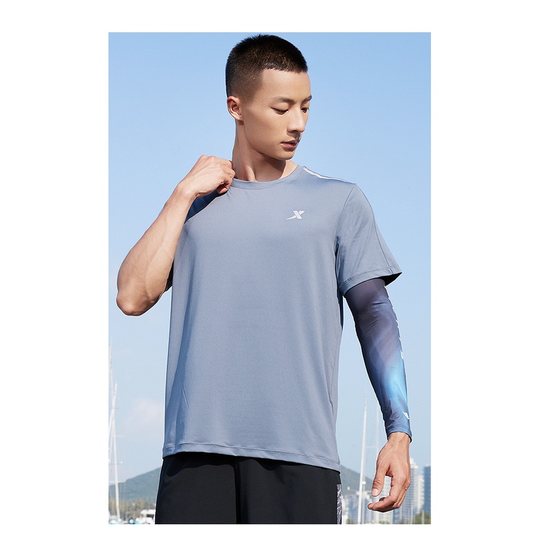 Áo Sweater Dệt Kim Tay Ngắn Cổ Tròn Nhanh Khô Thoải Mái Cho Nam