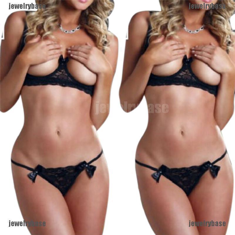 Bộ đồ lót 2 mảnh rời màu trơn họa tiết phối ren quyến rũ cho nữ | BigBuy360 - bigbuy360.vn