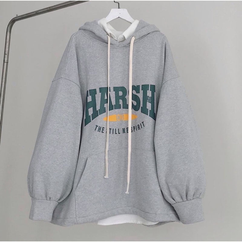 Áo hoodie nỉ bông HARSH unisex nam nữ