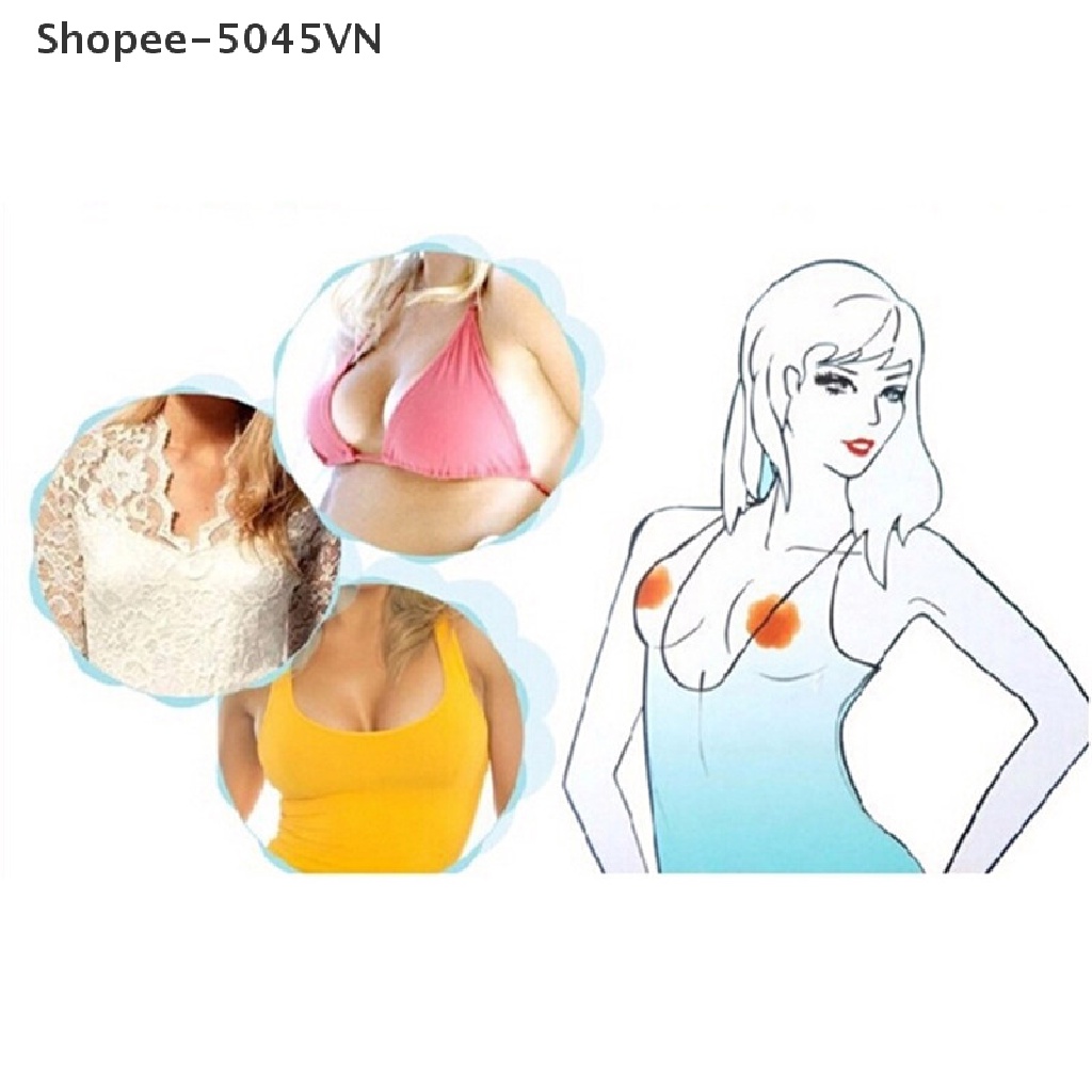 Cặp miếng dán ngực tự dính bằng silicon hình tròn/trái tim/bông hoa