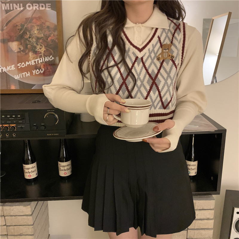 Áo Gi-Lê Len Cổ Chữ V Phong Cách Hàn Quốc Cho Nữ | BigBuy360 - bigbuy360.vn