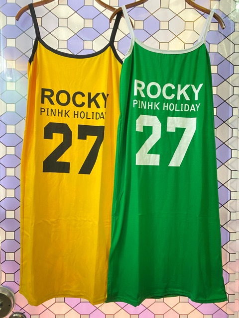 Váy xuông 2 dây dáng rộng in số 27 | BigBuy360 - bigbuy360.vn