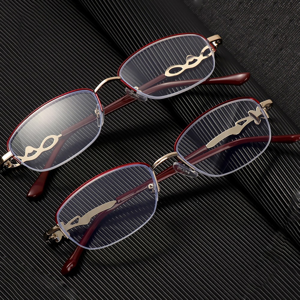 Mắt Kính Gọng Kim Loại Trong Suốt Bảo Vệ Mắt Chống Bức Xạ Máy Tính Chống Tia UV