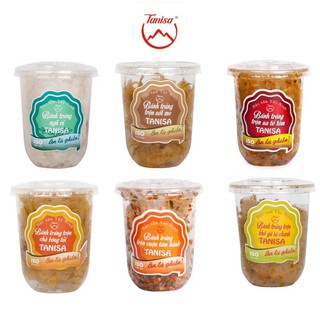 Combo 5 bánh tráng trộn TANISA 35gr đủ vị ( sa tế tôm, khô gà lá chanh, ngũ vị, cuộn tôm hành, chà bông tỏi)