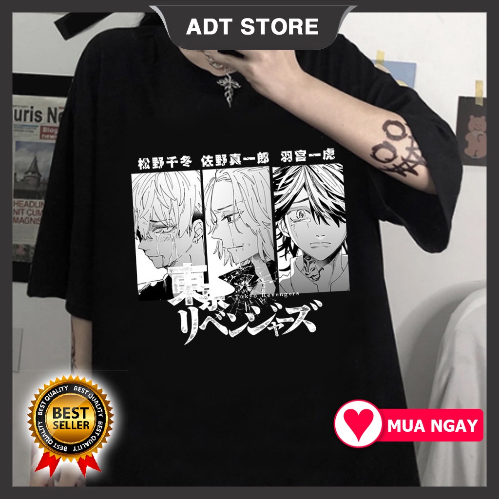 Áo thun anime Attack on Titan - My Hero Academia - Tokyo Revengers - Tokyo Ghoul mẫu mới cực chất giá rẻ
