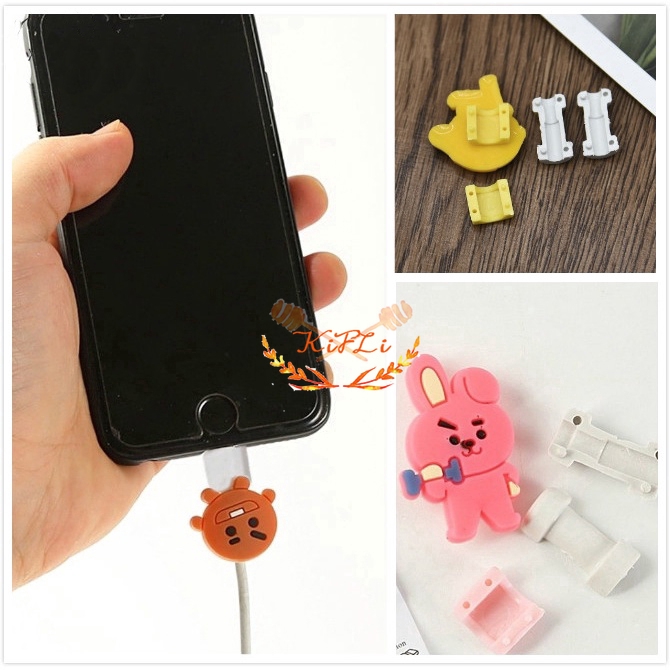 Đầu Bọc Cáp Sạc Dữ Liệu Kiểu Dáng Dễ Thương Dành Cho Fan Hâm Mộ Bt21