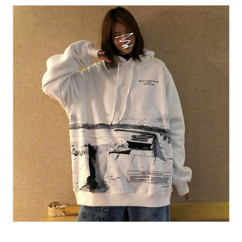 Áo khoác Hoodie MILES form rộng unisex (Ảnh thật)