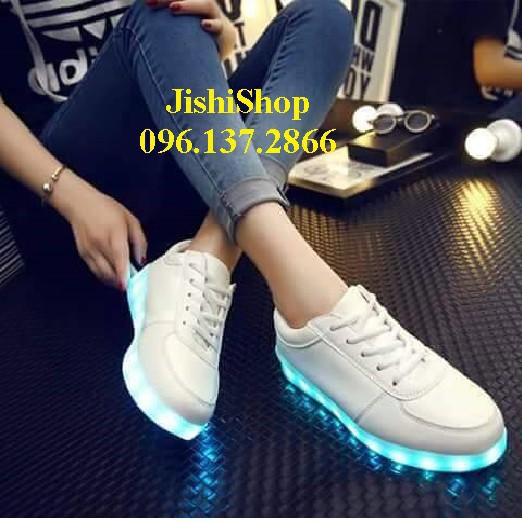 GiẦY PHÁT SÁNG ĐÈN LED TRẮNG ( TẶNG DÂY GiẦY 7 MÀU ) xịn T[ LẺ=SỈ ]
