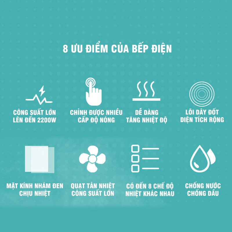 Bếp Từ Cảm Ứng Mặt Kính Chịu Lực NANJIREN, Tiết Kiệm Điện Năng, An Toàn Khi Sử Dụng, Giao Hàng Nhanh