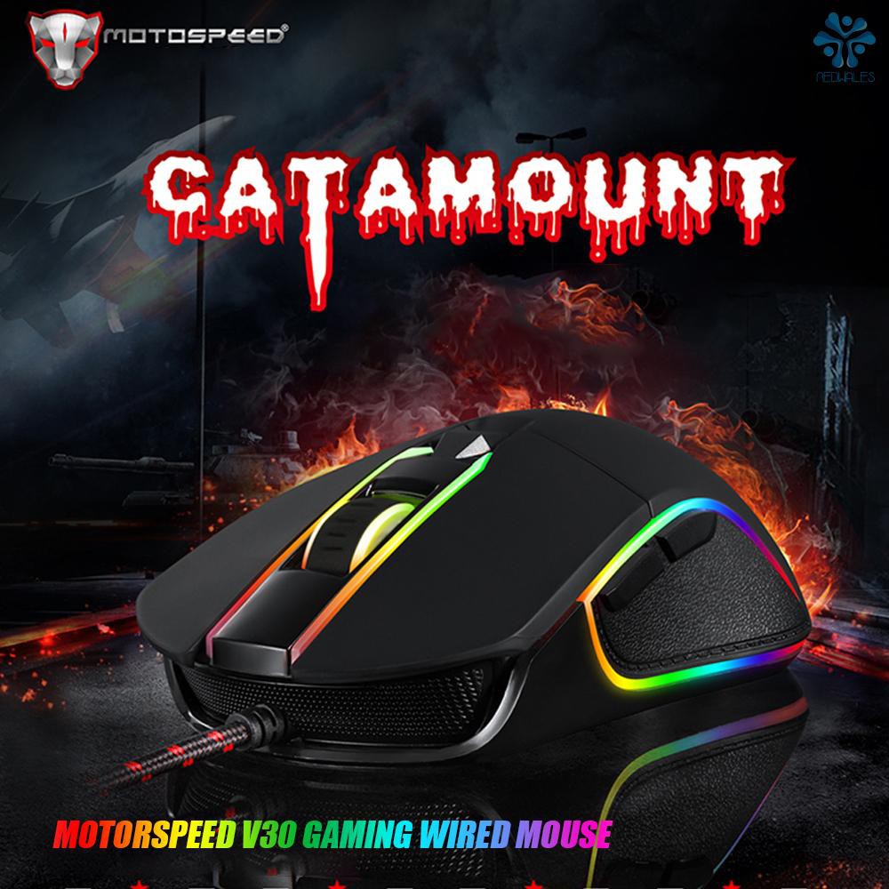 Chuột Gaming Motospeed V30 Quang Học Có Dây 6 Nút Bấm 3500dpi