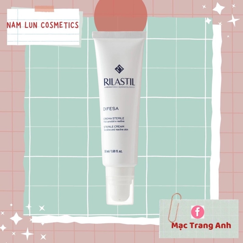 Kem Dưỡng Phục Hồi Da Nhiễm Corticoid, Da Dị Ứng, Da Kích Ứng, Viêm Da Cơ Địa Rilastil Difesa Sterile Cream 50ml