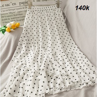 [Sẵn Đen] Chân Váy Voan Dài Hoạ Tiết Hoa Nhí Hang QCCC | BigBuy360 - bigbuy360.vn