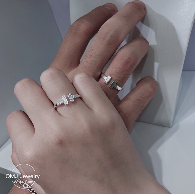 Nhẫn đôi bạc QMJ Trọn đời bên nhau bạc 925 cao cấp, thiết kế đơn giản dày dặn, nhẫn nữ thời trang đẹp