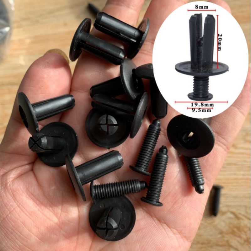 Bộ 50 vít nở dè chắn bùn 8mm loại chân dài chuyên xe tải