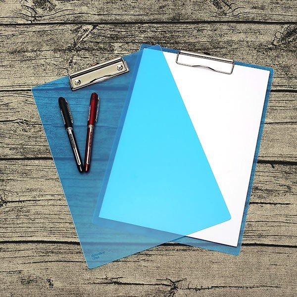 Trình ký nhựa dẻo A4 Mylac - Bìa trình ký kẹp tài liệu, bill, hóa đơn,...Màu xanh dương - 1 chiếc